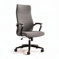 Chaise de bureau ergonomique grise avec accoudoirs en tissu 40 x 60 x 100cm