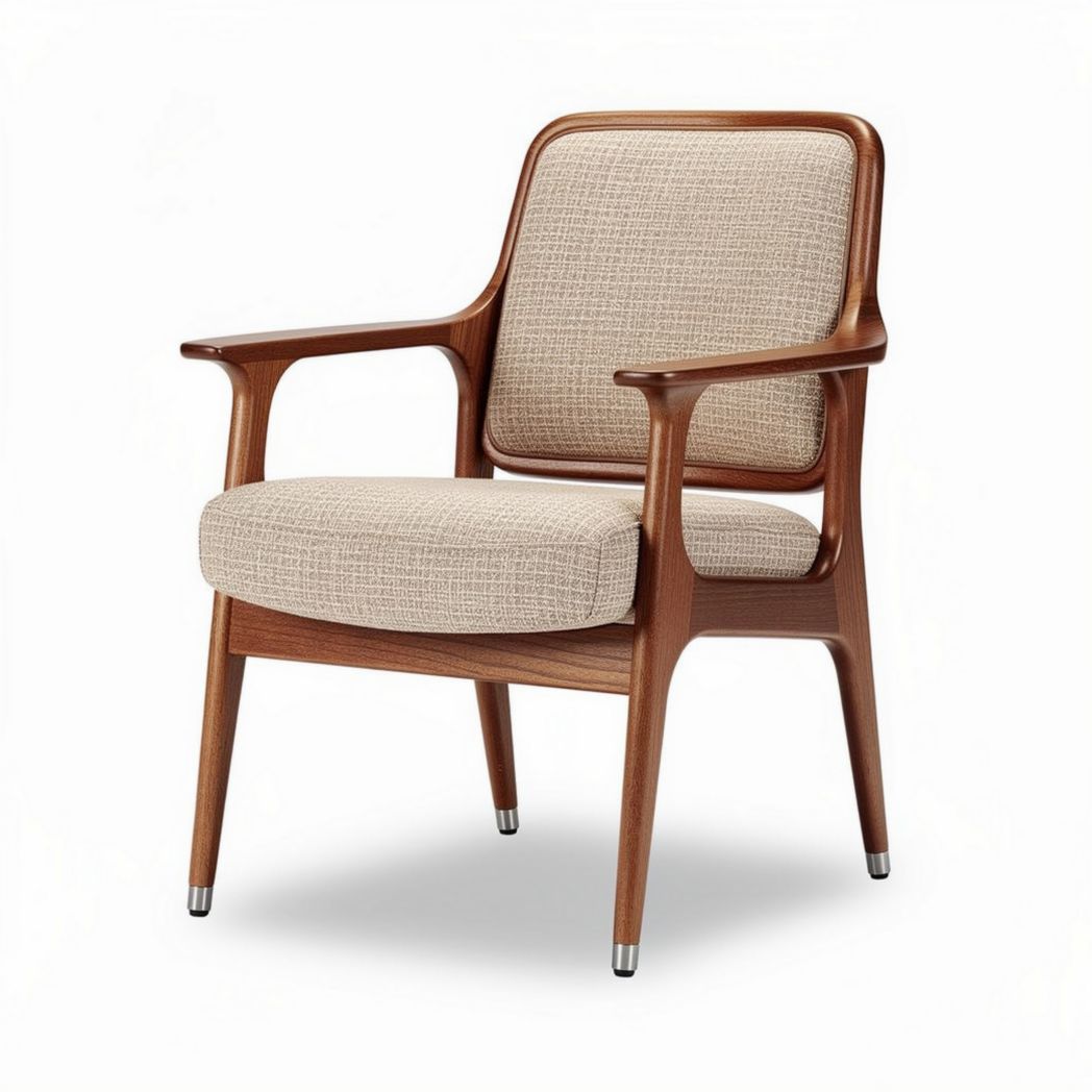 Chaise en bois avec assise en rotin 50 x 55 x 75cm pour intérieur moderne