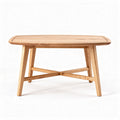 Table basse en bois naturel 120 x 60 x 45 cm pour un usage quotidien